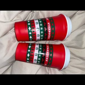 2 Starbucks limited edition Christmas hot cup